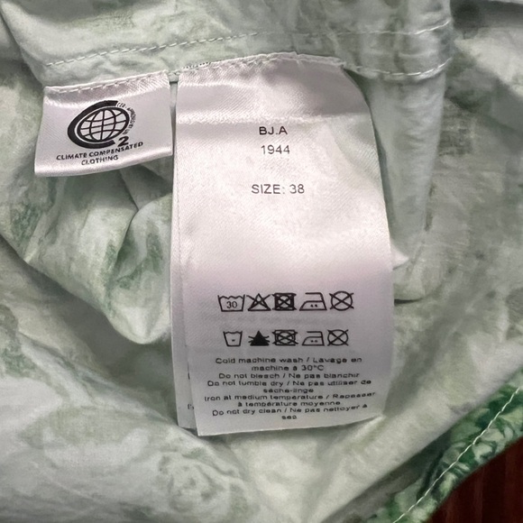 GANNI Printed Cotton Poplin Shorts - Island Green Boxer Shorts - Picture 7 of 9